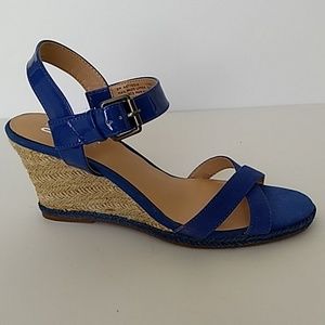 Women's espadrilles wedge blue Sandals size 8